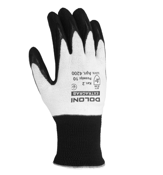 Рукавички EXTRAGRAB трикотажні з латексним покриттям 4200 Долоні розмір 10